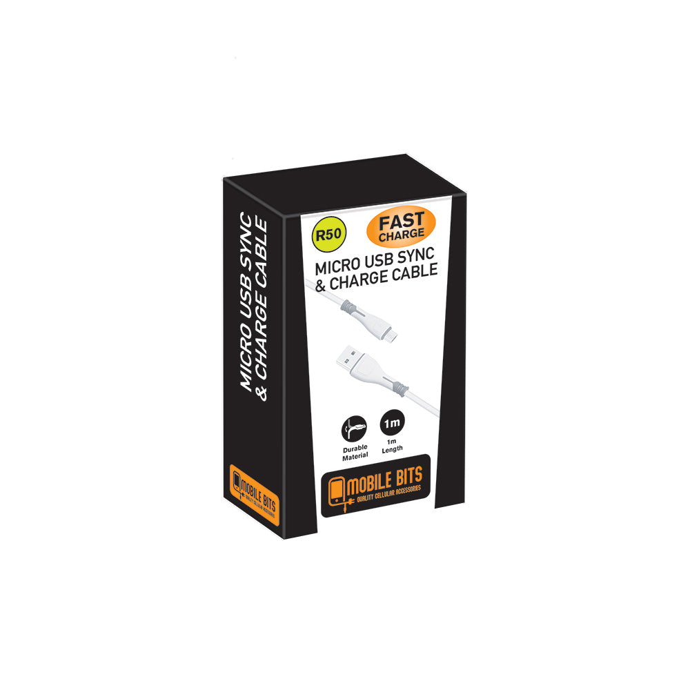 1m USB A to Micro Charge &amp; Sync Cable