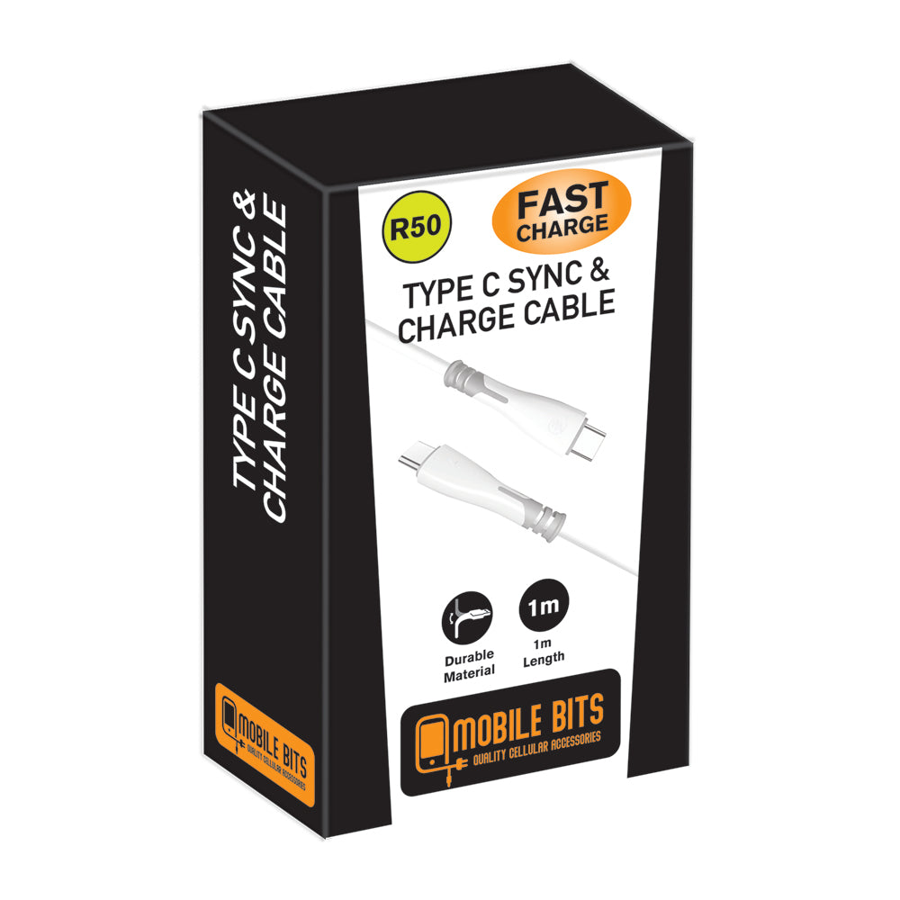 1m USB A to Type-C Charge &amp; Sync Cable