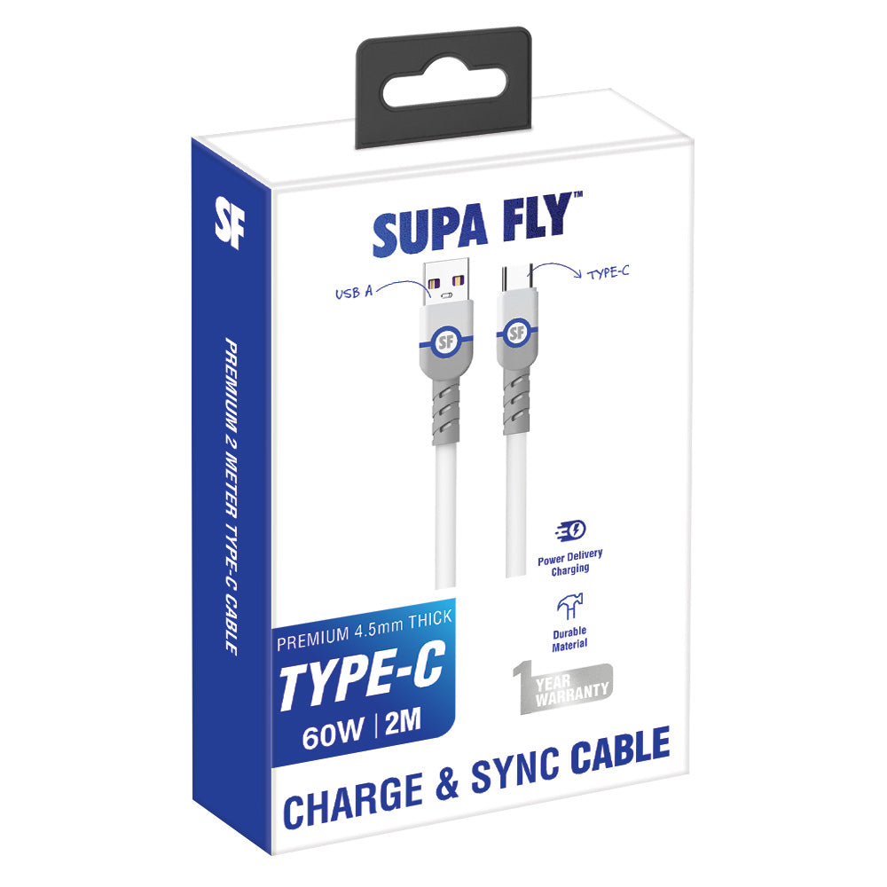 2m USB A to Type-C Charge &amp; Sync Cable