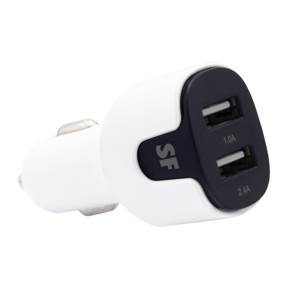 17W DUAL USB A Car Charger with USB A to Type-C Cable