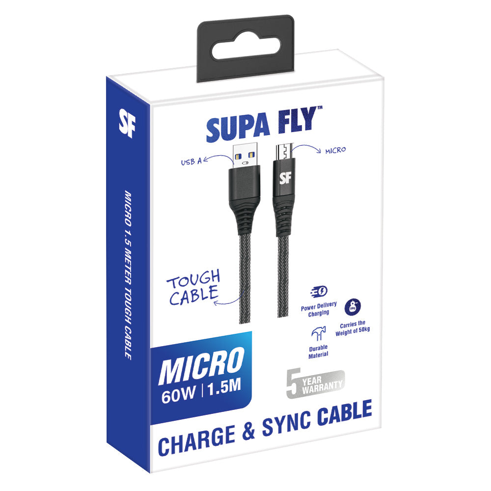 1.5m USB A to Micro Charge &amp; Sync Cable