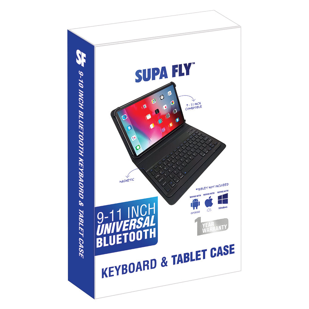 Tablet Cover Universal Bluetooth Keyboard 9-11" Black