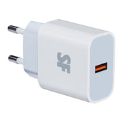 18W USB A Wall Charger with USB A to Type-C Cable