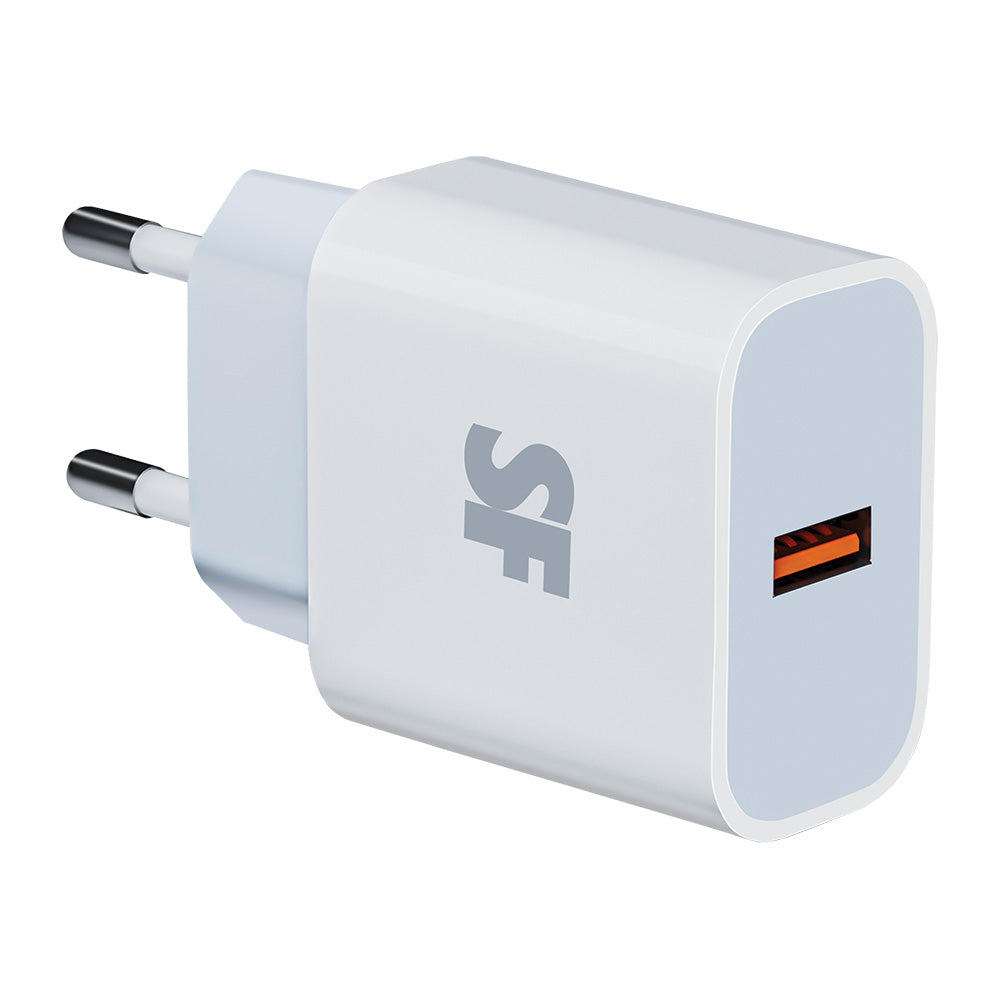 18W USB A Wall Charger with USB A to Type-C Cable