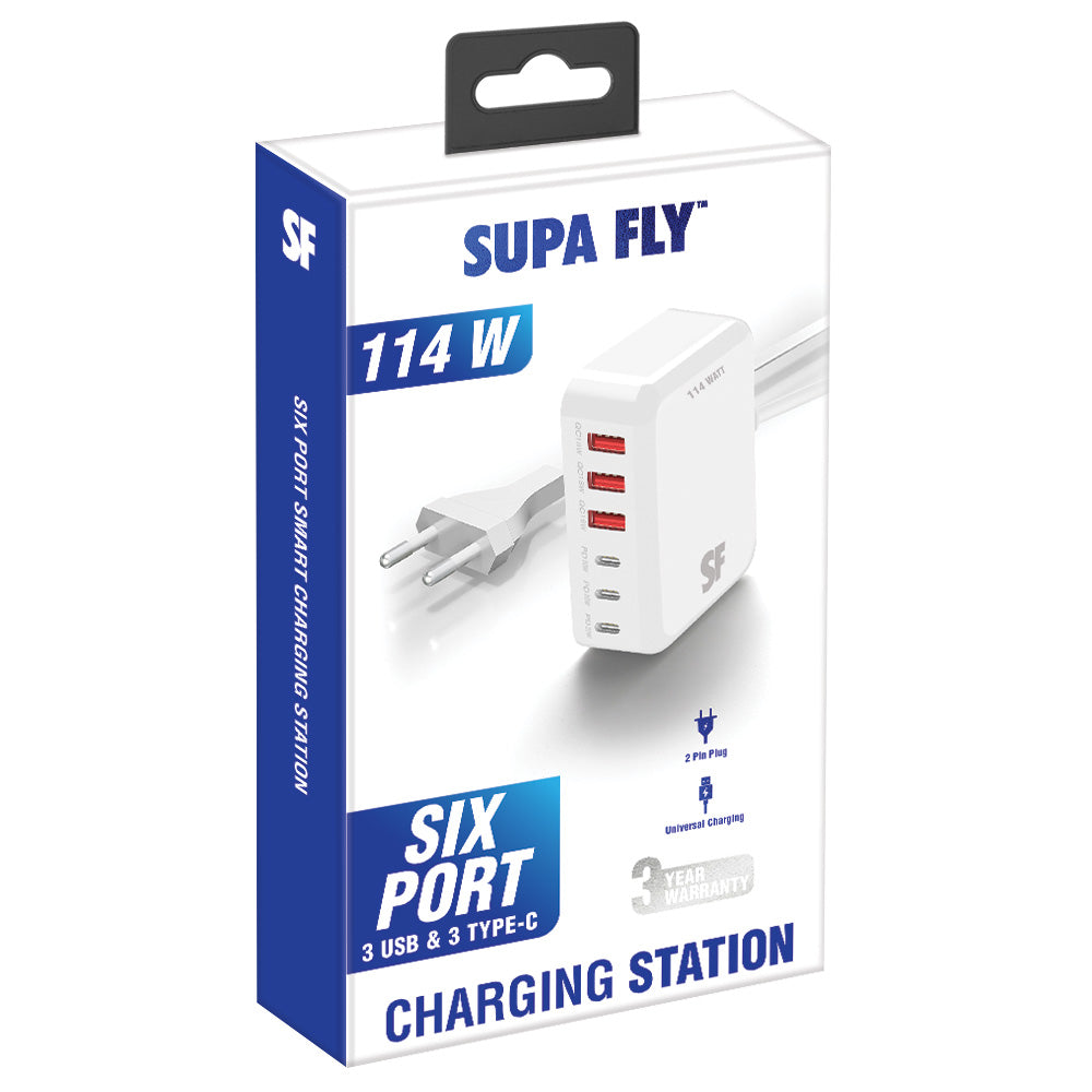 114W 6 Port Charging Station