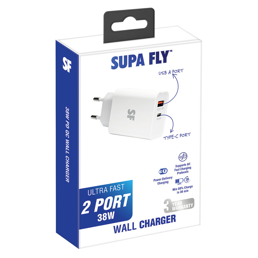 38W Dual PD QC USB A &amp; Type-C