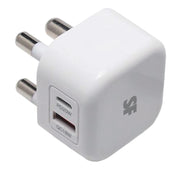 38 W Dual PD QC USB A &amp; Type-C 3 Pin Wall Charger