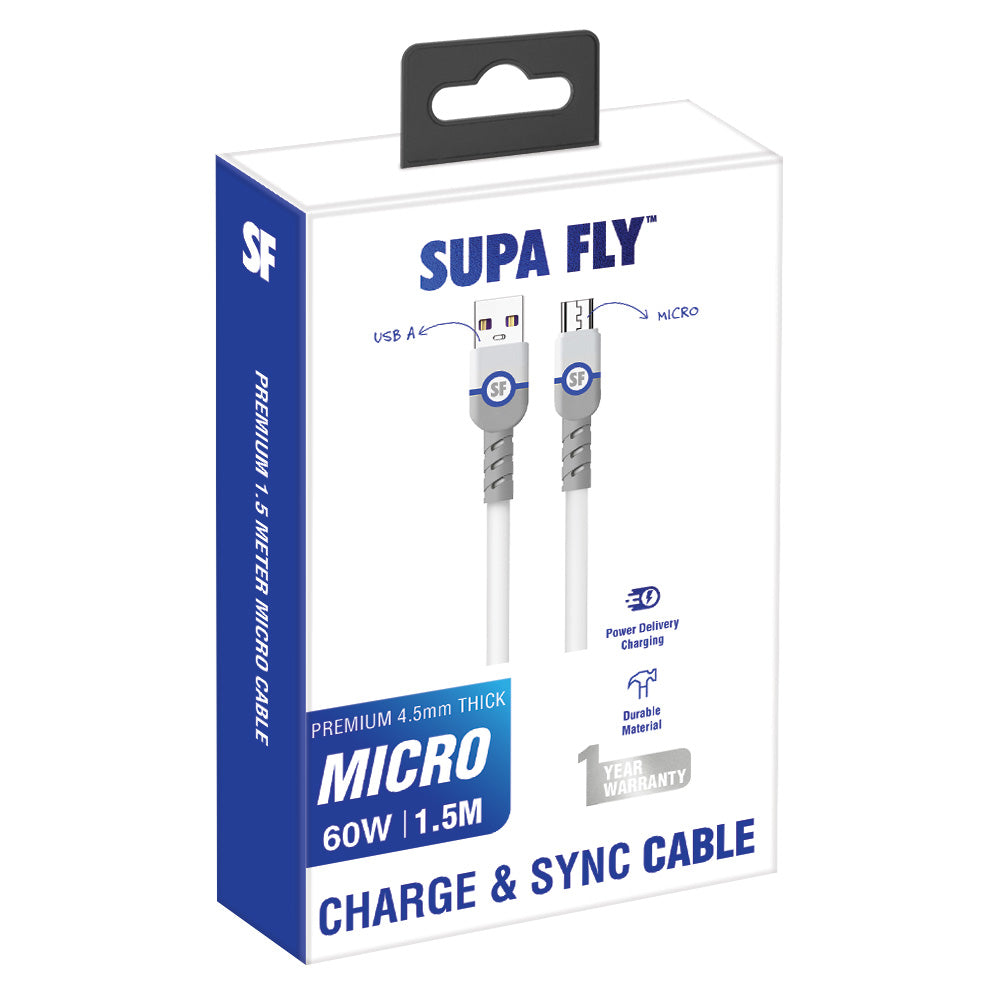 1.5m USB A to Micro Charge &amp; Sync Cable