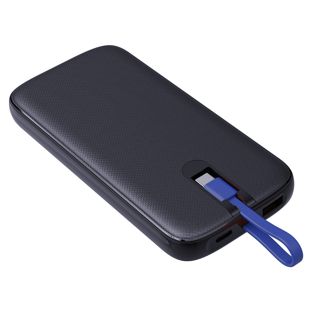 Power Bank 10 000mAh PD 22.5W With Integrated Type-C Cable