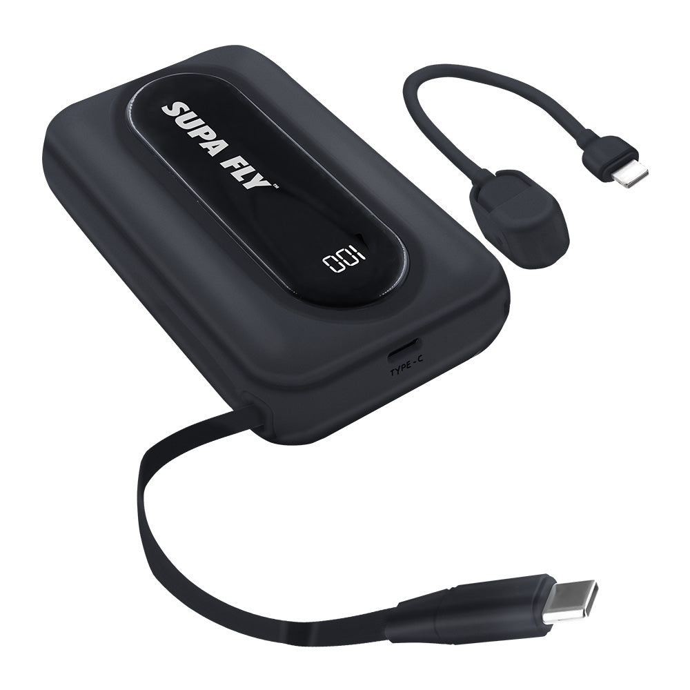 Power Bank 10000mAh PD Retractable Type-C Cable