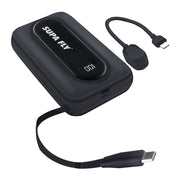 Power Bank 10000mAh PD Retractable Type-C Cable