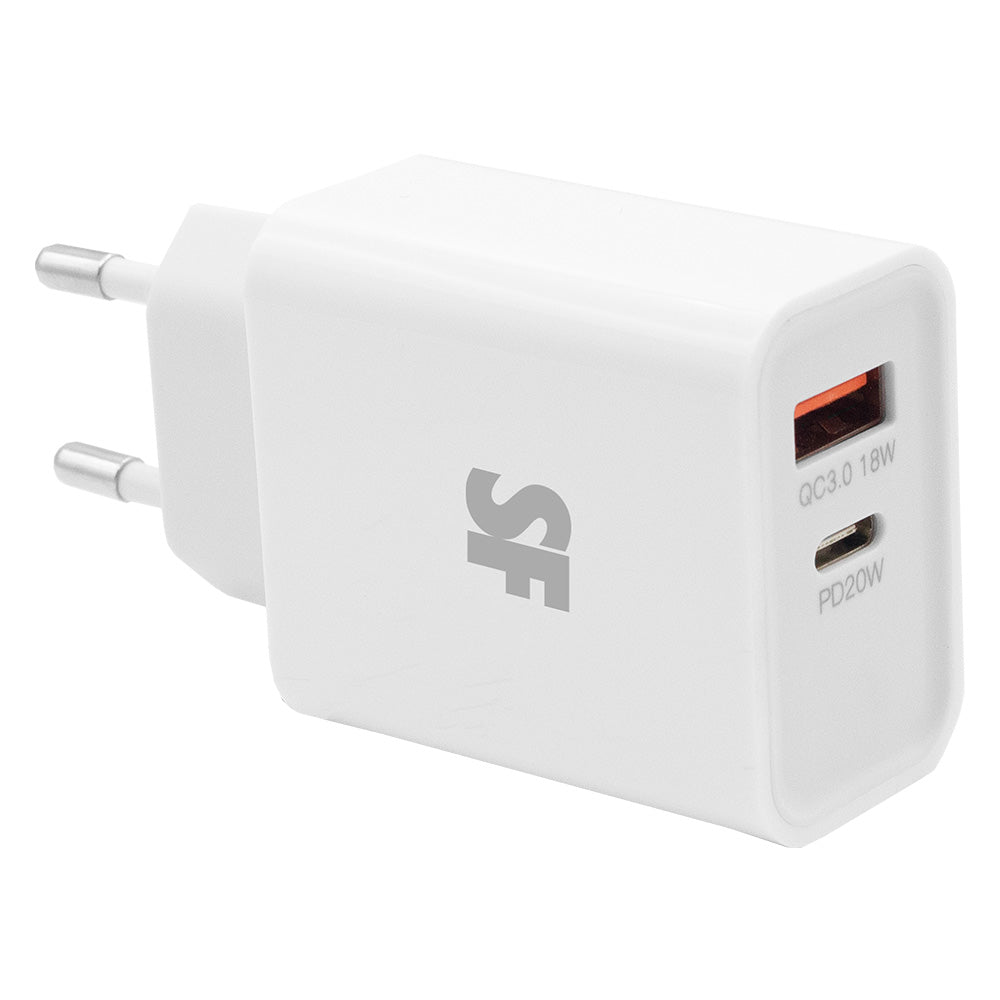 38W Dual PD USB A &amp; Type-C Car &amp; Wall Charger