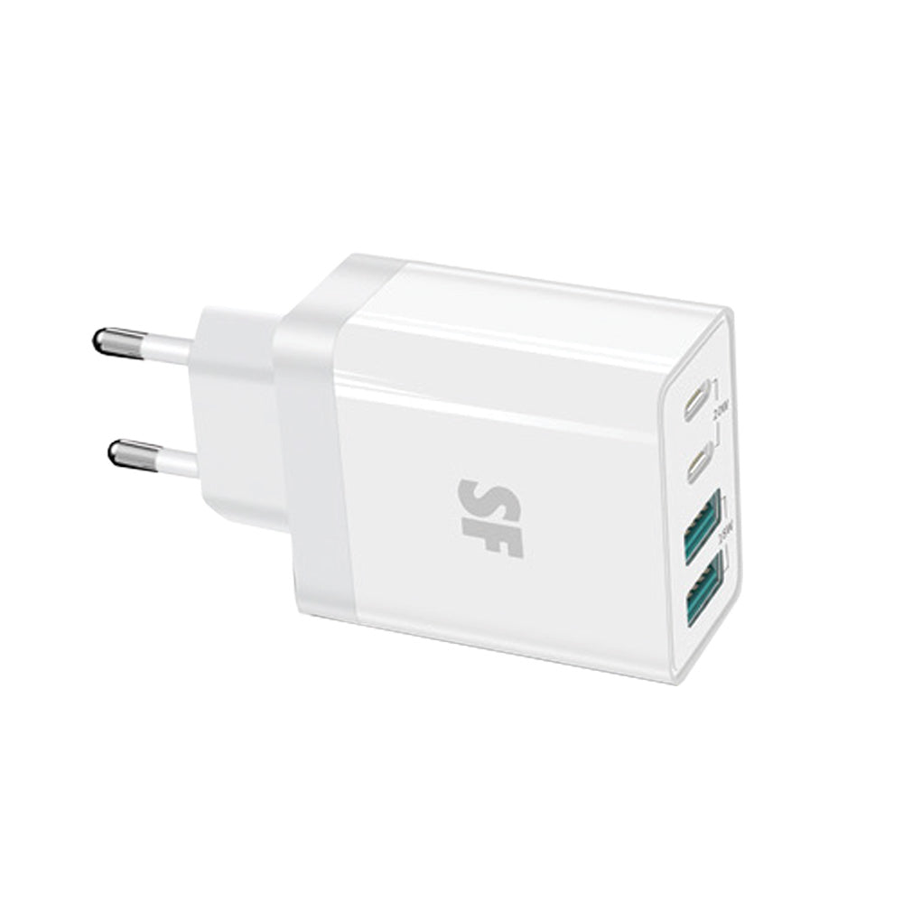 38W QUAD USB A &amp; Type-C Wall Charger