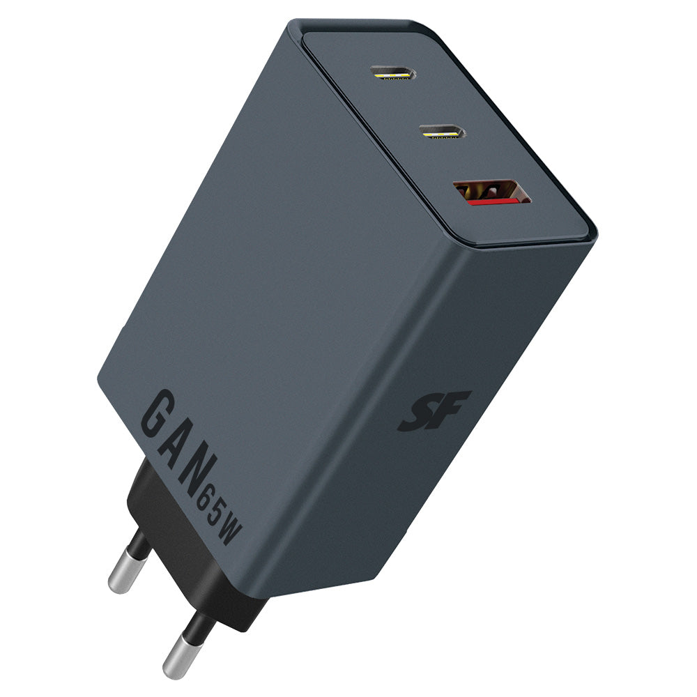 65W PD 3 Port USB A &amp; Type-C Wall Charger
