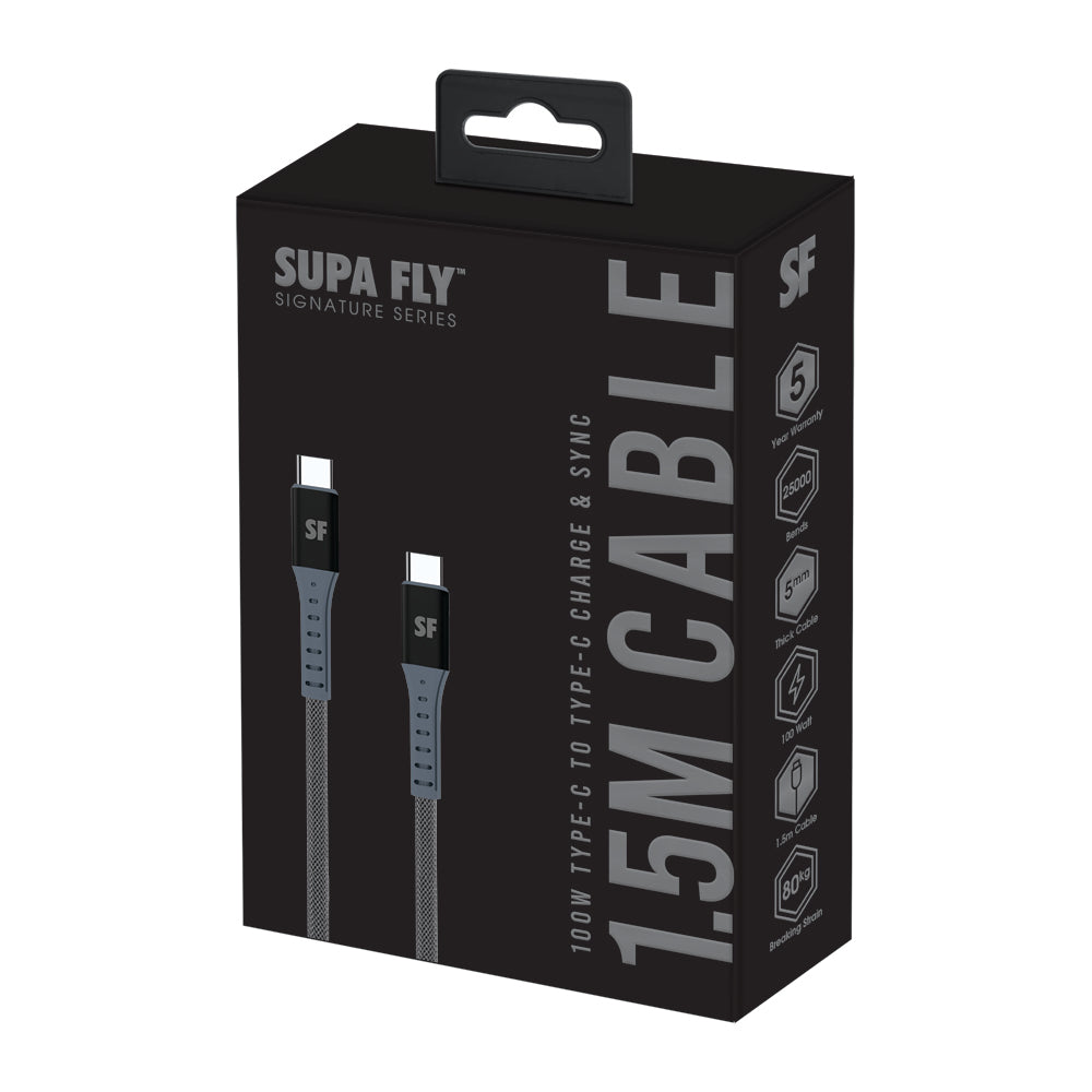 1.5m 100W Type-C to Type-C Charge & Sync Cable