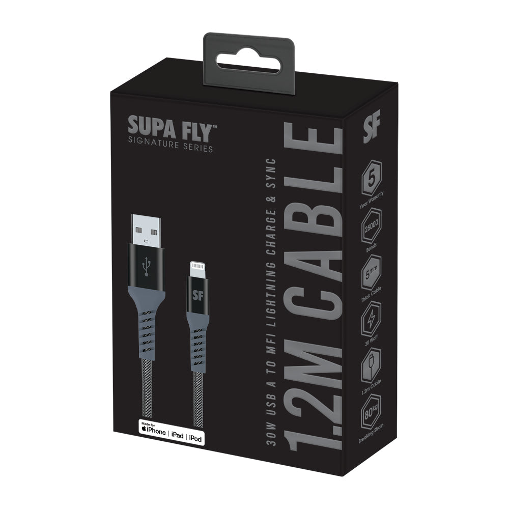 1.2m USB A to MFI Lightning Charge &amp; Sync Cable