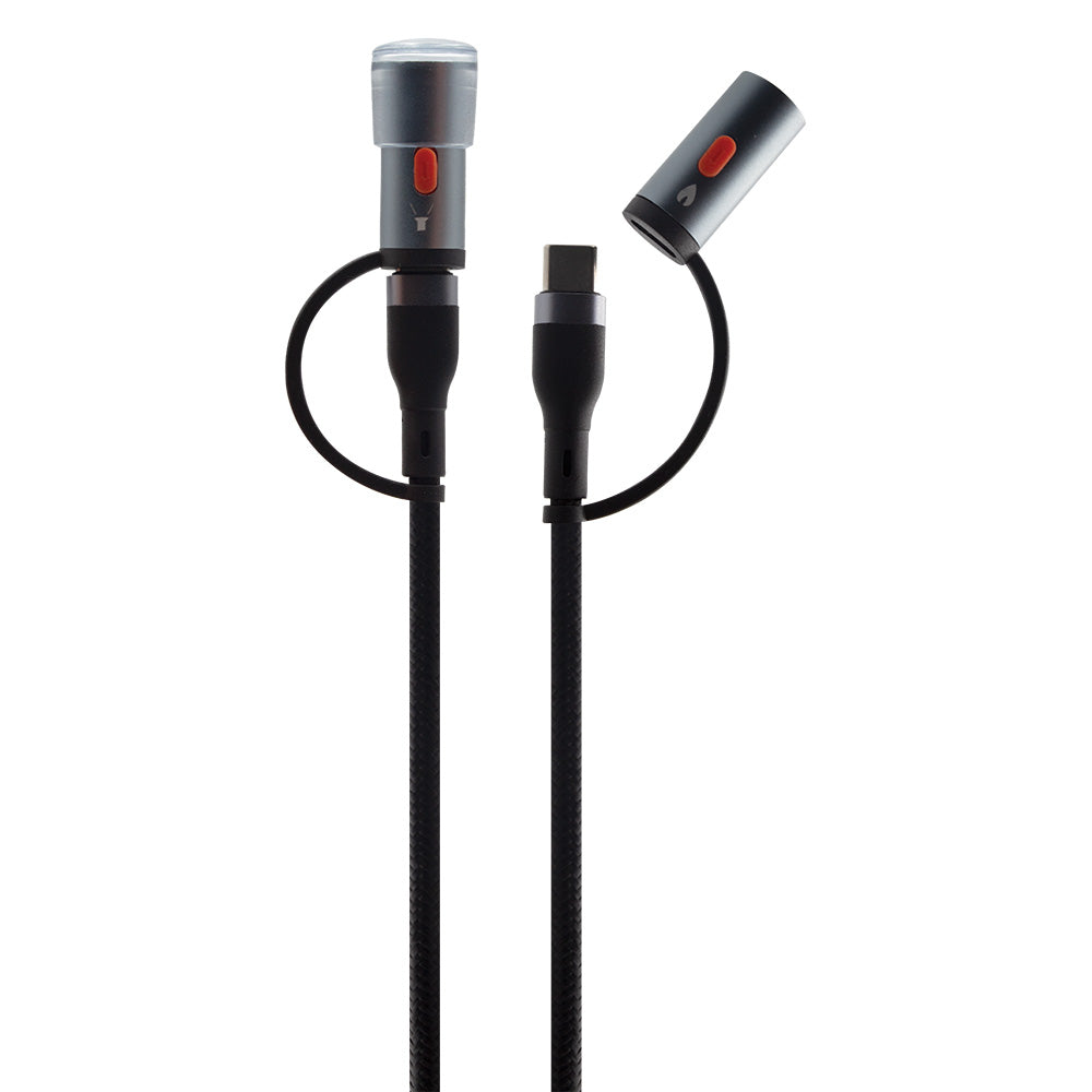 1m Type-C to Type-C With Flashlight &amp; Ligter Charge &amp; Sync Cable