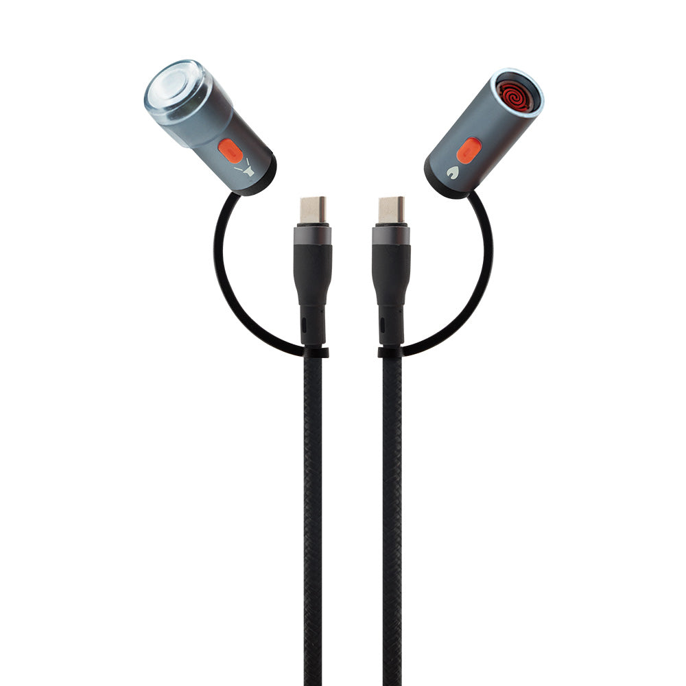 1m Type-C to Type-C With Flashlight &amp; Ligter Charge &amp; Sync Cable