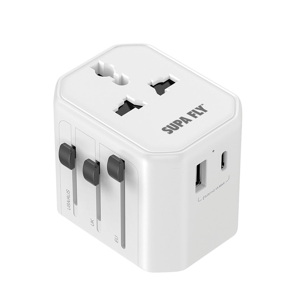 World Wide Travel Adapter Type-C &amp; USB A