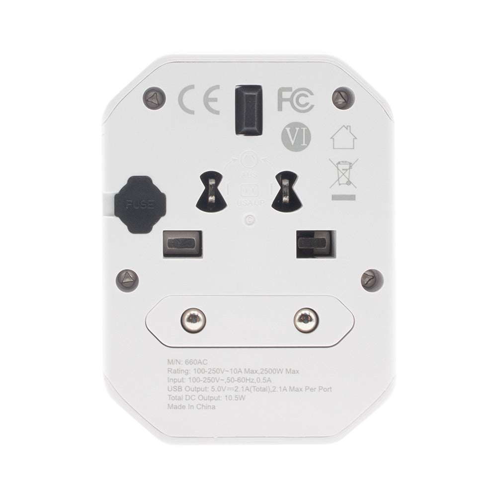 World Wide Travel Adapter Type-C &amp; USB A