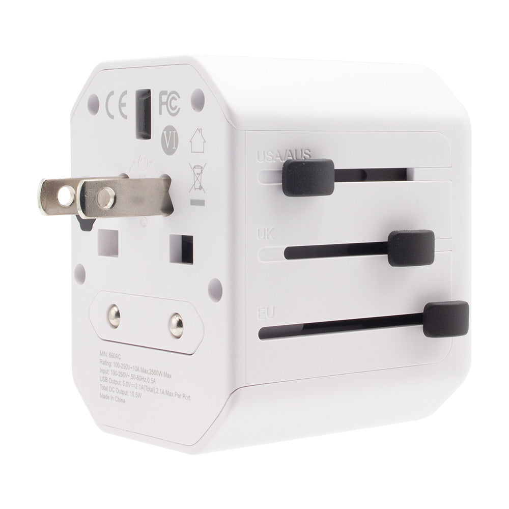 World Wide Travel Adapter Type-C &amp; USB A